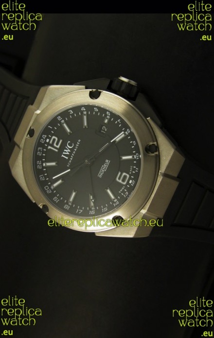 IWC Ingenieur Full Titanium Swiss Replica Watch in Black Dial