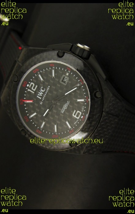 IWC Ingenieur Carbon Casing Swiss Replica Watch in Black Carbon Dial