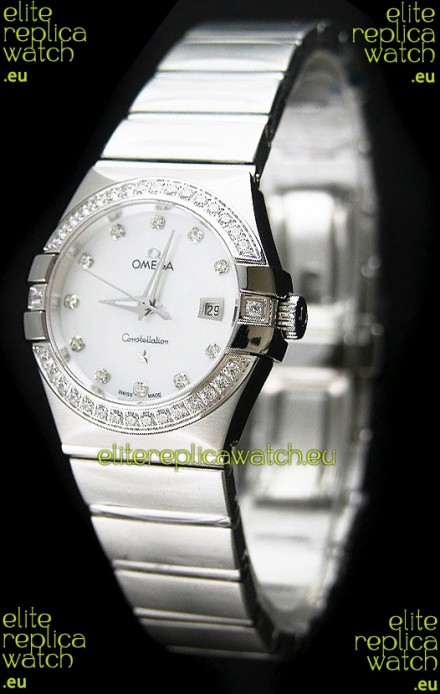 Omega Constellation Ladies Swiss Automatic Watch in White Dial - 1:1 Mirror Replica 