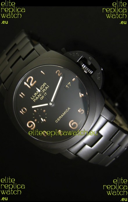 Panerai Luminor GMT PAM441 Ceramica Watch - DLC Coated Edition
