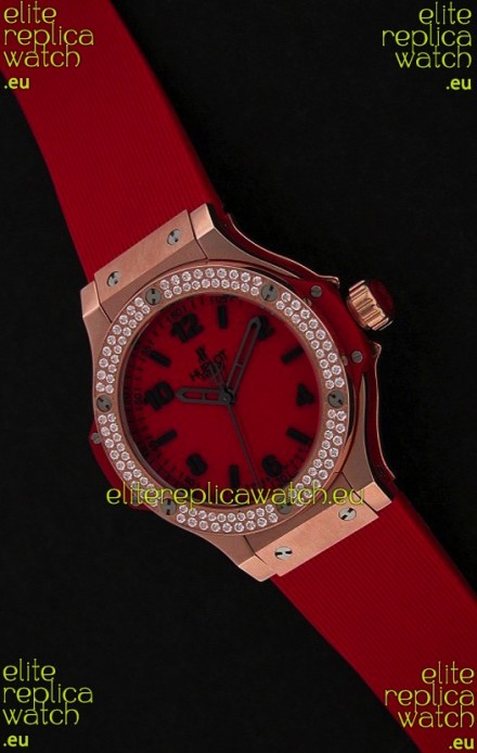 Hublot Big Bang King Swiss Quartz Watch in Diamond Plated