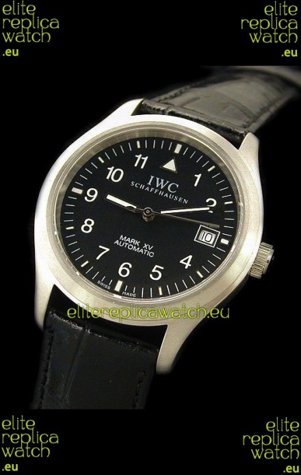 IWC Pilot MARK-XV Swiss Replica Watch in Black