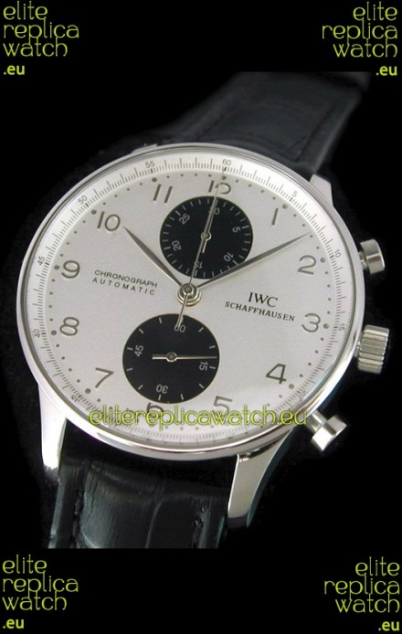 IWC Portuguese Chronograph Swiss Replica Watch in White 