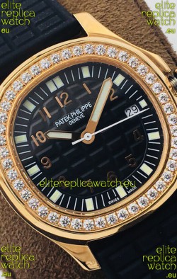 Patek Philippe Aquanaut 5067A Swiss Replica Watch in Yellow Gold Black Dial - 35MM