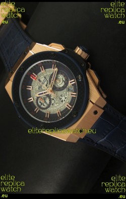 Hublot Big Bang King Rose Gold Skeleton Dial Watch Swiss Quartz 45MM