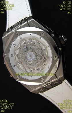 Hublot Big Bang Sang Bleu 45MM Stainless Steel White Dial Swiss Replica Watch 