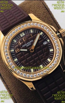 Patek Philippe Aquanaut 5067A Swiss Replica Watch in Yellow Gold Brown Dial - 35MM